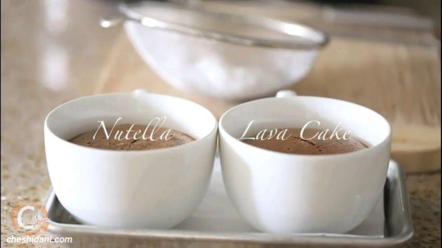 لاوا کیک نوتلا و کارامل