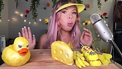 چالش آسمر || خوردن چیزای زرد❤️...