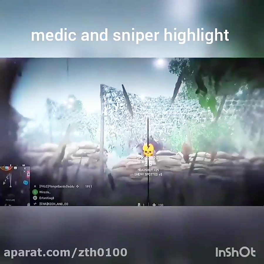 Battlefield:medic and sniper highlight