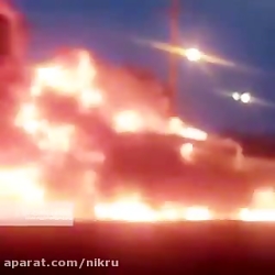 آتش‌سوزی اتوبوس مشهد _ زاهدان...