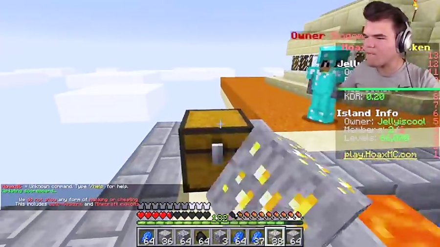 I Burned Down My Friends Skyblock Island Minecraft