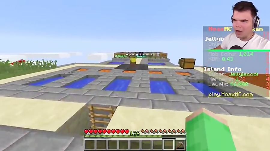 I Built A Secret Treasure Room In My Sky Block Island Minecraft