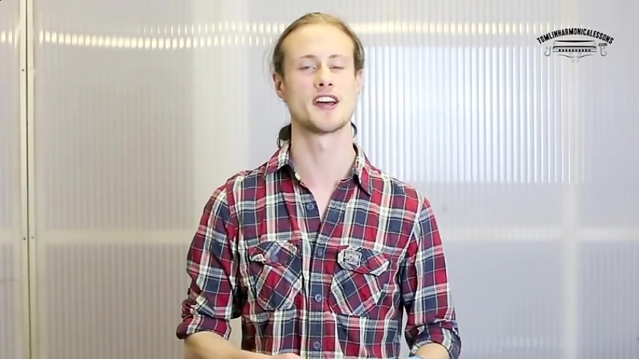 Chugging a bassline over a 12 bar blues (Harmonica Comping)