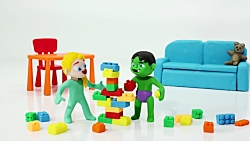 کارتون خمیر بازی کودکان  السا...