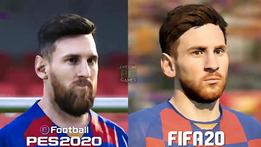 تفاوت چهره بازیکنان بارسلونا در دو بازی FIFA 20 و PES 2020