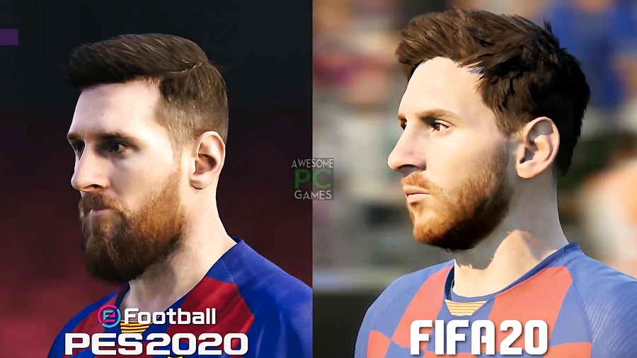 مقایسه فیس های بارسلونا در FIFA 20 و PES 20