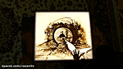نقاشی با ماسه خانم فاطمه عبادی در حرم امام رضا علیه السلام