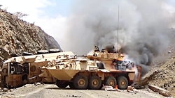 زره پوش های منهدم شده ارتش پوشالی عربستان در نجران