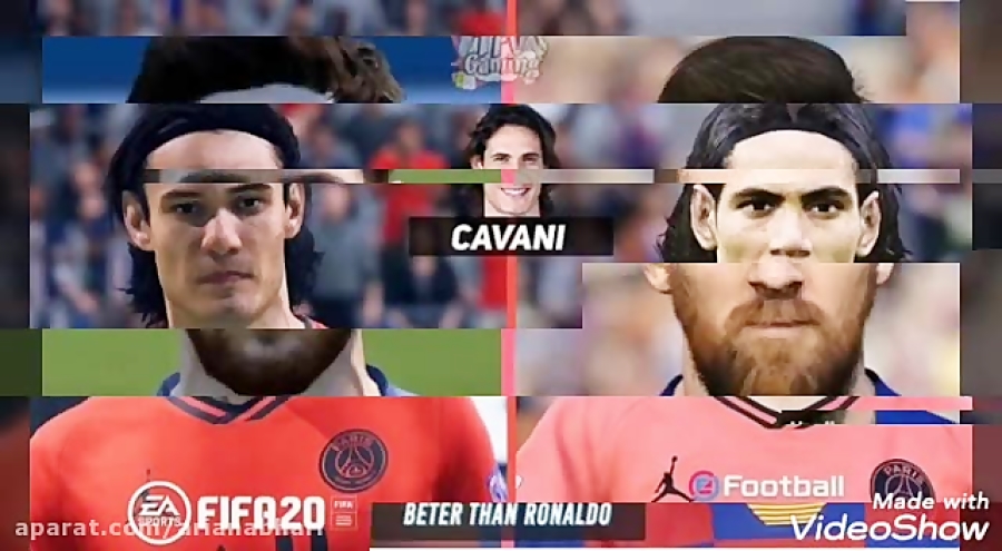 مقایسه چهره در  Fifa 20 و pes 2020