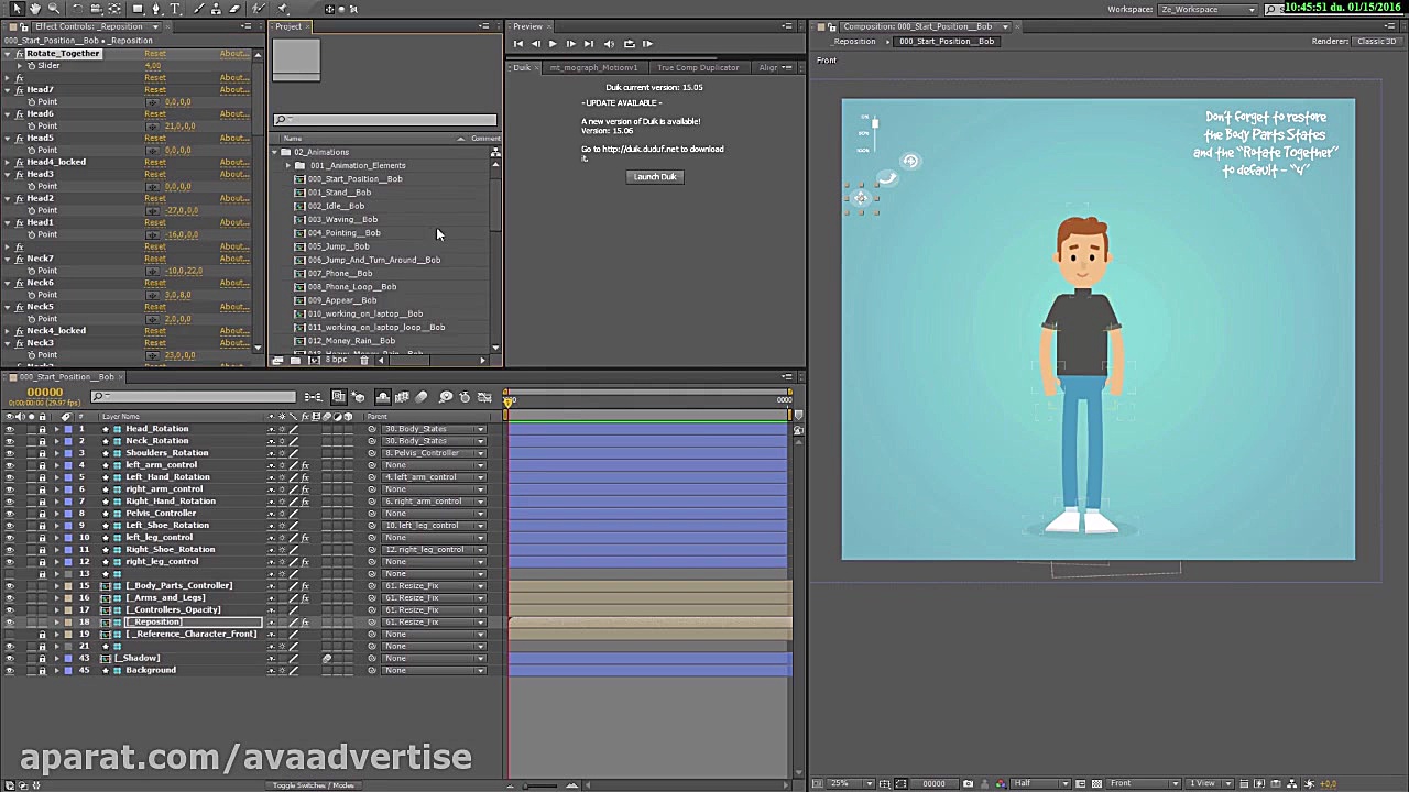 طراحی کاراکتر و موشن گرافیک زمان27ثانیه