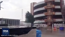 باد و باران شدید در نجف اشرف