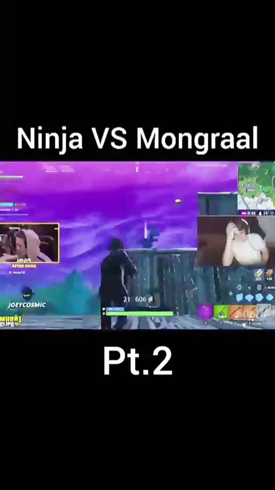 نینجا مقابل مونگرال / mongraal vs ninja /فایت نینجا و مونگرال