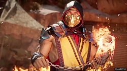 گیم پلی نبرد عقرب Scorpion با ترمیناتور در بازی Mortal Kombat 11