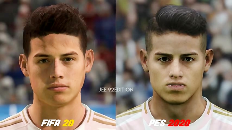 مقایسه چهره بازیکنان برتر در فیفا 20 و PES 2020