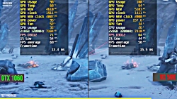 مقایسه فریم ریت بازی ها RX 580 vs GTX 1060