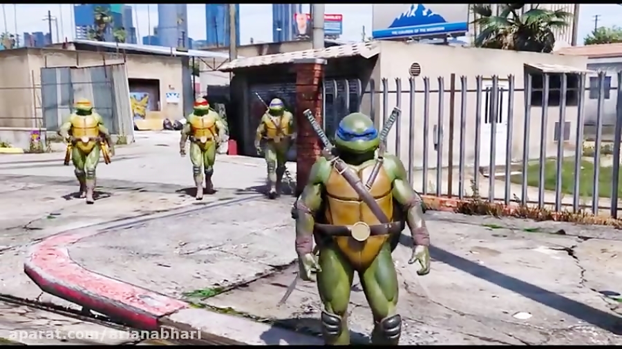 دعوا در GTA 5 - ارتش مرد عنکبوتی علیه لاک پشت های نینجا