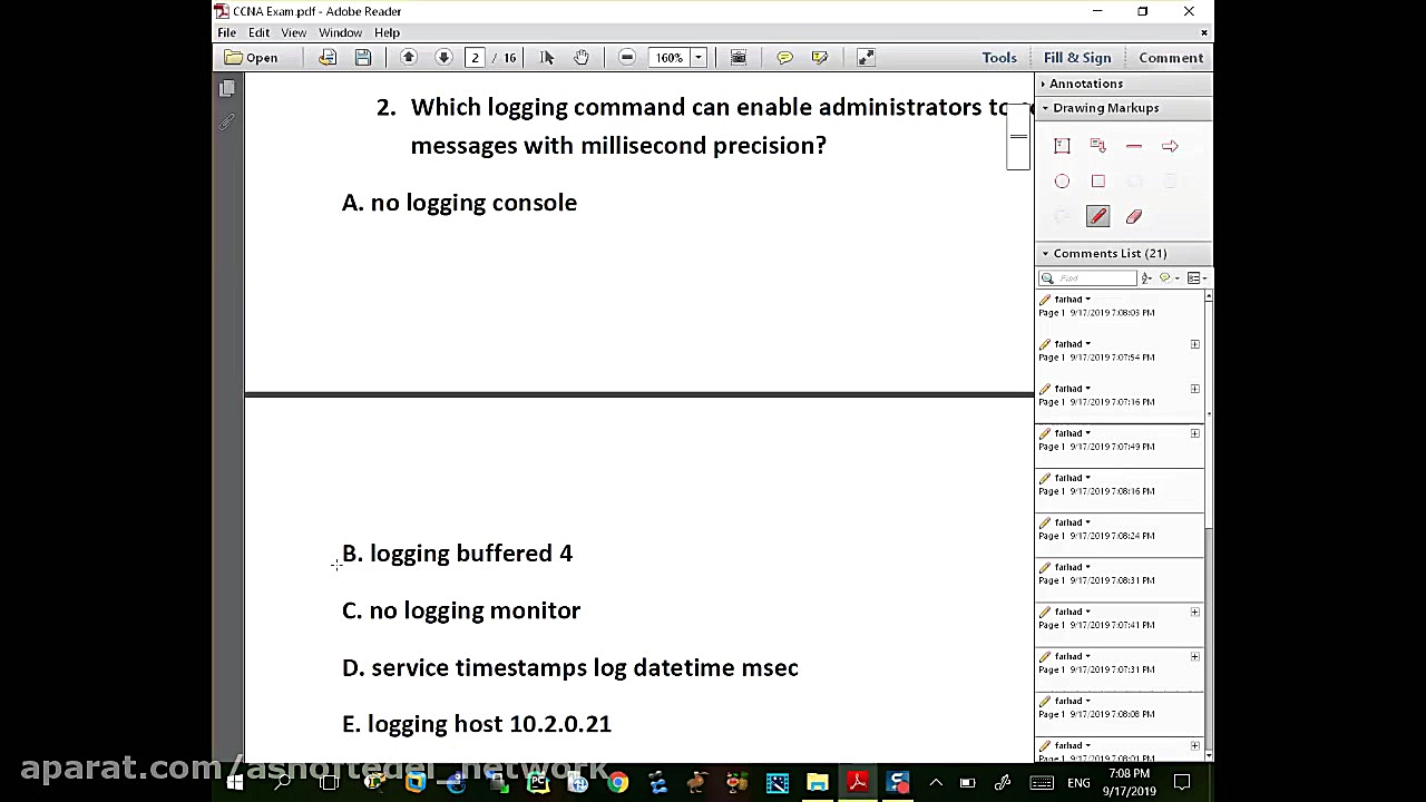 CCNA Exam Questions # 1 بلیچینگ