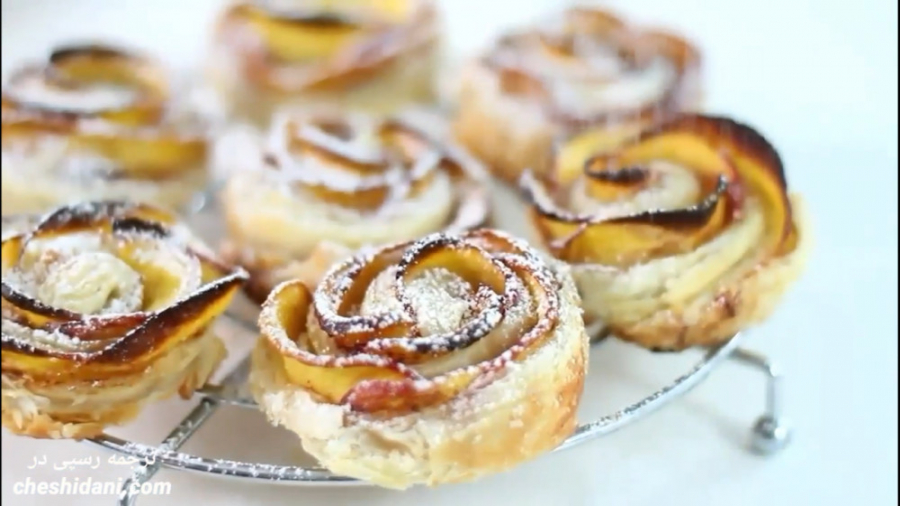 دسر گل رز شلیل