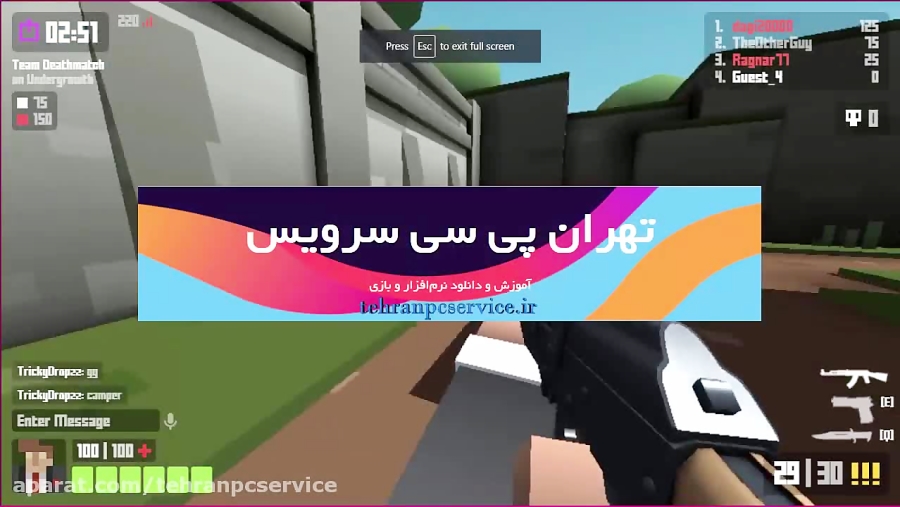 گیم پلی بازی آنلاین جدید کرانکر Krunker