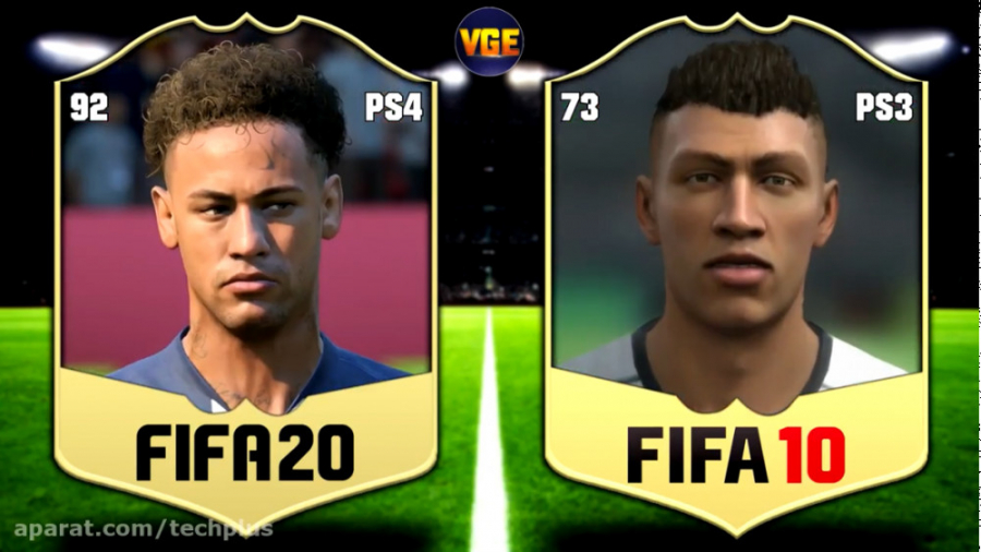 نیمار از FIFA 10 تا FIFA 20