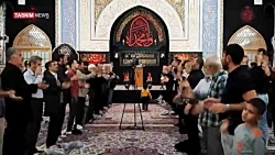 عزاداری هیئت مذهبی در بارگاه م...