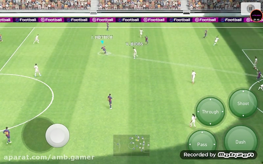 Gameplay بازی pes 2020 روی اندروید