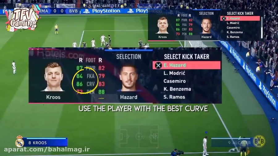 آموزش گل کردن کرنر به صورت مستقیم در بازی FIFA 20