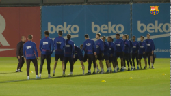 آخرین تمرین بارسلونا قبل از با...