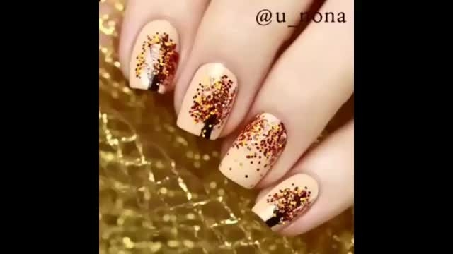 طراحی پاییزی ناخن | نوعروس