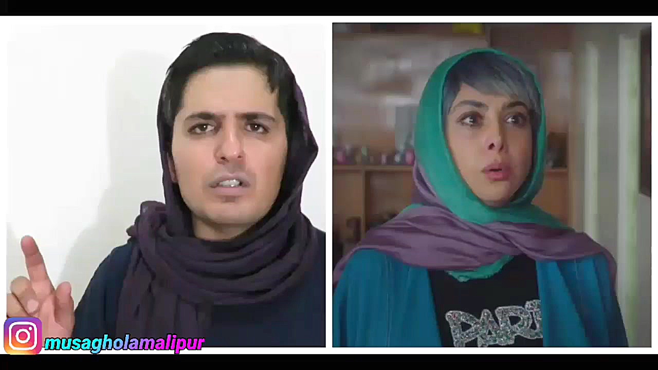 دابسمش آزاده صمدی در فیلم نهنگ آبی با بازی خودم زمان40ثانیه