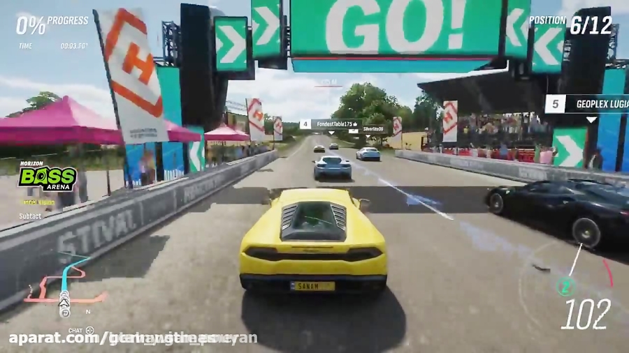 رانندگی با Lamborghini huracan در بازی Forza horizon 4