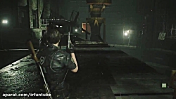 18-  Resident Evil 2 Remake - مبارزه ویلیام برکین و انداختن او توسط کانتینر
