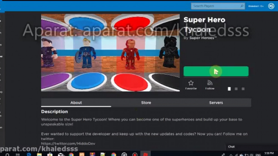 گیم پلی ROBLOX سرور Super Hero Tycoon- قسمت 1
