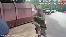 تیراندازی پلیس به سمت مرد چاقو...