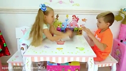 دیانا و روما با اسلایم بازی