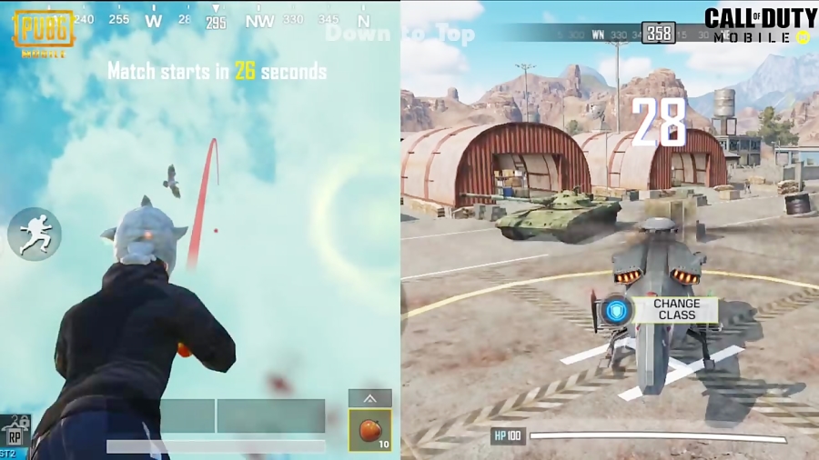 PUBG Mobile vs Call of duty Mobile ( Battle Royale Comparison )