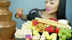 ابشار شکلات و میوه چالش اسمر