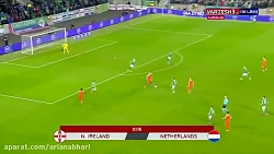 خلاصه بازی ایرلند شمالی - هلند