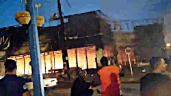 آتیش زدن بانک صادرات بهبهان