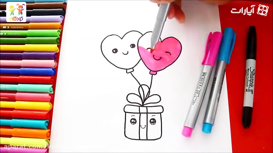 آموزش نقاشی جعبه هدیه  آموزش ن...