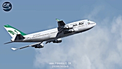 تیک اف بوئینگ B747 400 هواپیما...