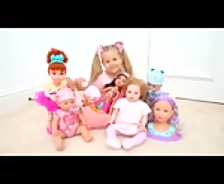 بازی دیانا با عروسک های جدیدش....