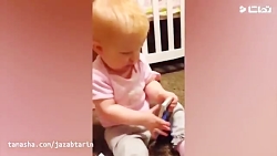 تصاویری از لحظه های شیرین بچه...