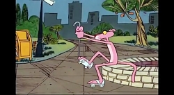 کارتون جذاب پلنگ صورتی