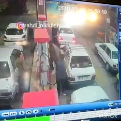آتش زدن مامور پمپ بنزین در کرج...
