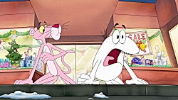 کارتون پلنگ صورتی کریسمس