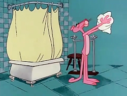 کارتون پلنگ صورتی ورزشکار