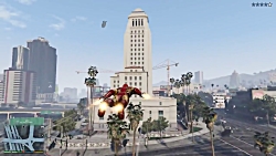 Iron man VS Thanos در بازی GTA...