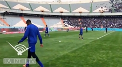 گرم کردن بازیکنان استقلال پیش...