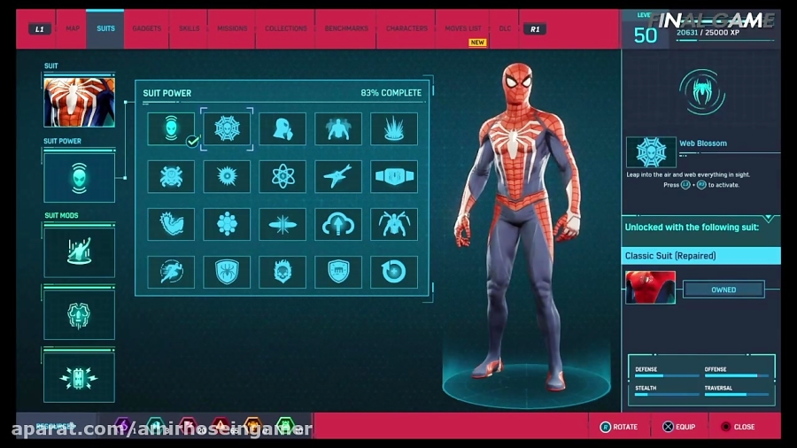 گیم پلی بازی marvel spider man (مرور کلی بر بازی marvel spider man)